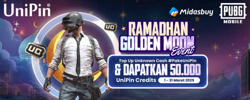 [RAMADHAN GOLDEN MOON EVENT] Top Up Unknown Cash #PakeUniPin & Dapatkan 50.000 UniPin Credits